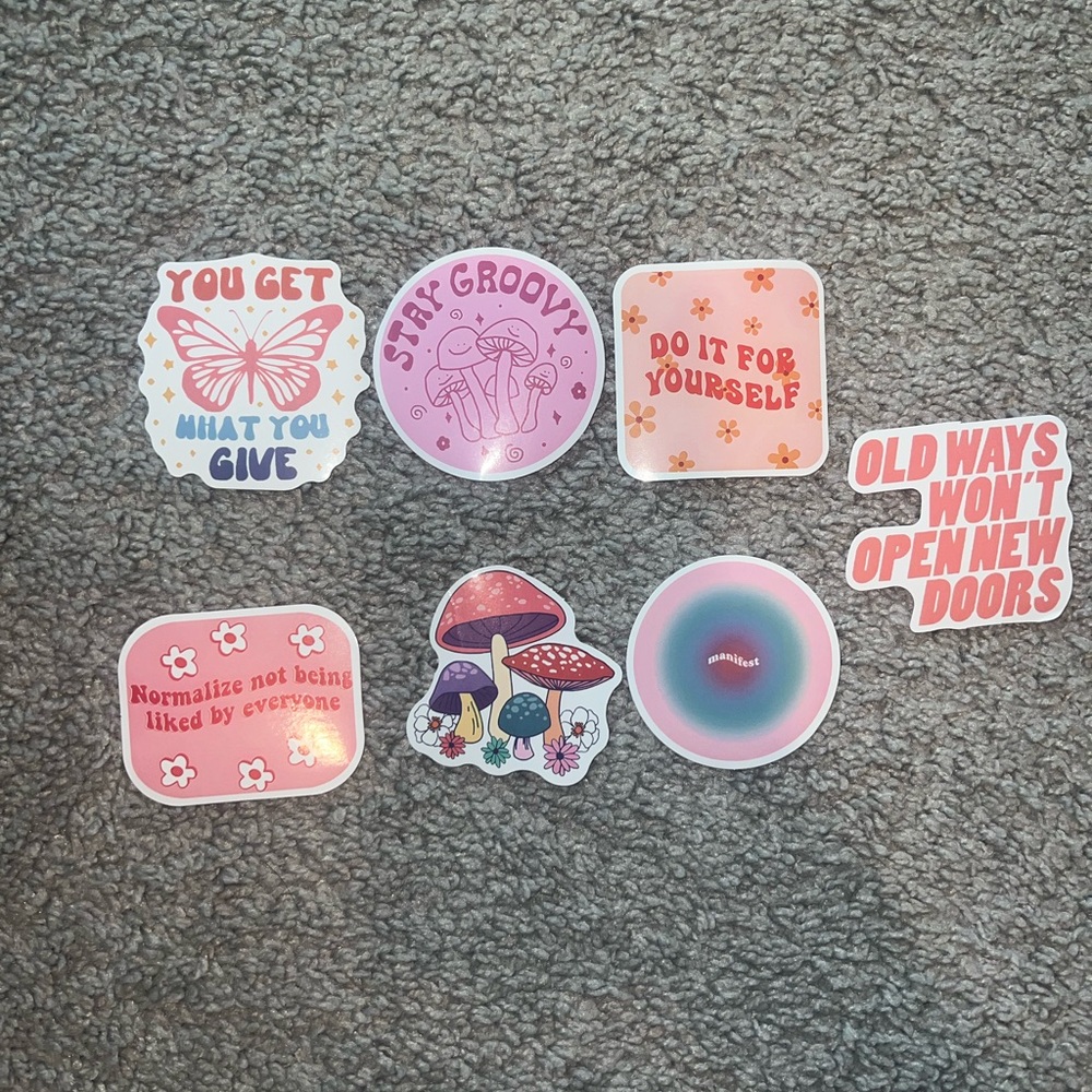 3 for $12 Colorful Inspirational Stickers Set